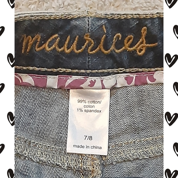 Trendy Acid-Wash Shorts w/ Rivets and Sparkles 7/8 - Picture 4 of 5